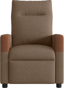 vidaXL Πολυθρόνα Μασάζ Ανακλινόμενη Καφέ Υφασμάτινη