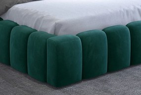 Επενδυμένο κρεβάτι Mercy-Prasino-160 x 200