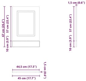 ΠΙΝΑΚΑΣ ΠΛΥΝΤΗΡΙΟΥ ΠΙΑΤΩΝ "KALMAR" ΚΑΦΕ ΔΡΥΣ 45X1,5X67 CM 853654