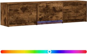 vidaXL Τηλεοπτική βιβλιοθήκη με LED 165 x 34 x 40 εκ.