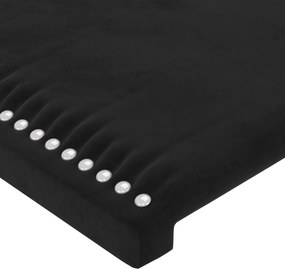 vidaXL Κεφαλάρι Μαύρο Βελούδινο 90x5x118/128 εκ.