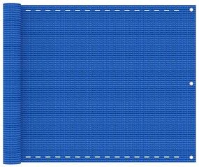 Διαχωριστικό Βεράντας Μπλε 75x500 εκ. από HDPE - Μπλε