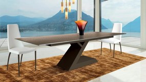 Τραπέζι Zagor Fixed 220x100x76 - Varnished steel titanium