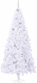 vidaXL Τεχνητό Χριστουγεννιάτικο Δέντρο Λευκό 210 cm PVC και Ατσάλι