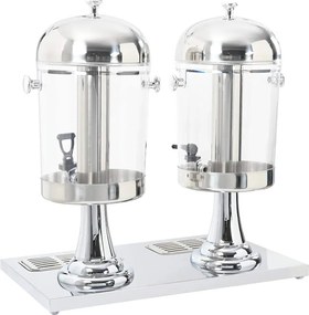 vidaXL Διανεμητής Χυμού Διπλός 2 x 8 Λίτρα από Ανοξείδωτο Ατσάλι
