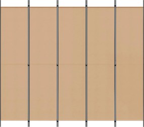 vidaXL 5-Panel Διχοτόμος Μπεζ 250 x 220 cm Ύφασμα