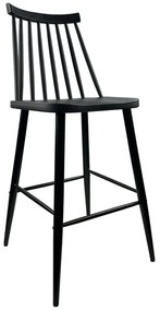 Σκαμπό Bar ArteLibre MARANTA Μαύρο PP/Μέταλλο 45x46x97cm