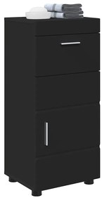 vidaXL Ντουλάπι Μπάνιου με αποθήκευση TULUM Μαύρο 37 x 31.5 x 82 εκ