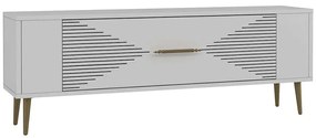 Έπιπλο Τηλεόρασης Retrol 475OLV2955 120x26,4x48,2cm White-Gold