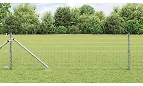 vidaXL Τεντώτο με στήριγμα Ασημί 0,6 x 10 μ Ατσάλι