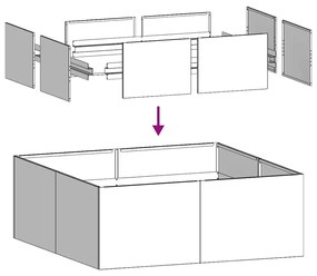 vidaXL Ζαρντινιέρα 80x80x30 εκ. από Ανοξείδωτο Ατσάλι