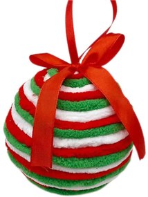 Χριστουγεννιάτικη Μπάλα Ριγέ 07.207651 Φ10cm Multi