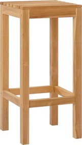vidaXL Μπαρ σκαμπό 4 pcs Φυσικό Στερεό Ξύλο Τίκ