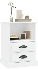 vidaXL Κομοδίνα 2 τεμ. Λευκά 43 x 36 x 60 εκ.
