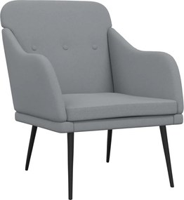 vidaXL Πολυθρόνα Ανοιχτό Γκρι 63 x 76 x 80 εκ. Υφασμάτινη