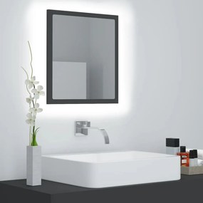 Καθρέφτης Μπάνιου με LED Γκρι 40 x 8,5 x 37 εκ. από Ακρυλικός
