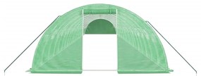 Θερμοκήπιο Πράσινο 88 μ² 22 x 4 x 2 μ. με Ατσάλινο Πλαίσιο - Πράσινο