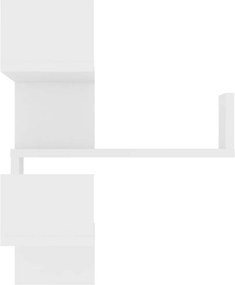 vidaXL Γωνιακές Ραφιέρες Τοίχου 2 τεμ. Λευκές 40x40x50 εκ. Επεξ. Ξύλο