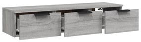 vidaXL Ντουλάπι Τοίχου Γκρι Sonoma102x30x20εκ. Επεξεργασμένο Ξύλο