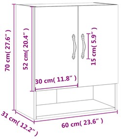 ΝΤΟΥΛΑΠΙ ΤΟΙΧΟΥ ΓΥΑΛΙΣΤΕΡΟ ΛΕΥΚΟ 60X31X70 ΕΚ ΕΠΕΞΕΡΓΑΣΜΕΝΟ ΞΥΛΟ 829902