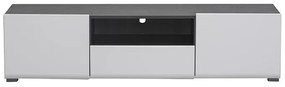 Έπιπλο Τηλεόρασης Enzo 150 Λευκό - Black Grey Wood 153x41,5x38,5 εκ. 153x41.5x38.5 εκ.