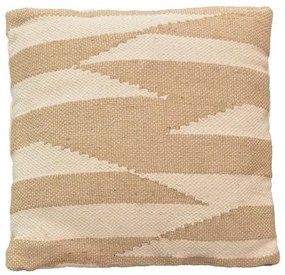 Μαξιλάρι Morfeus Inart μπεζ-εκρού ύφασμα 45x45x2.5εκ 45x45x2.5 εκ.