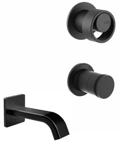 Armando Vicario Halo Black Matt Στόμιο 14,2cm Φ31mm+Μίκτης εντ.+εκτροπέας περιστροφικός 2 εξ