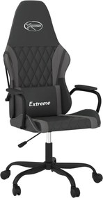 vidaXL Καρέκλα Gaming Μαύρο/Γκρι από Συνθετικό Δέρμα