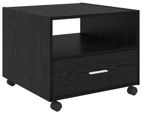 vidaXL Τραπεζάκι σαλονιού with Drawer Μαύρη δρυς 55 x 55 x 45 cm