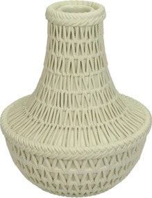 Κηροπήγιο ArteLibre Χάντρες Μπεζ Polyresin 12.5x12.5x15.4cm