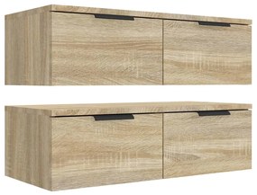vidaXL Ντουλάπια Τοίχου 2 τεμ. Sonoma Δρυς 68x30x20 εκ. Επεξ. Ξύλο
