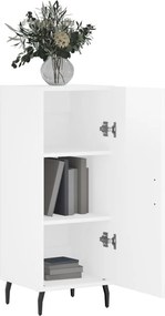 vidaXL Ντουλάπι Γυαλιστερό Λευκό 34,5x34x90 εκ. Επεξεργασμένο Ξύλο