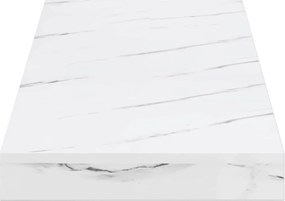 vidaXL Ράφι Τοίχου Λευκό Μάρμαρο 60 x 23 x 4 εκ. Επεξεργασμένο ξύλο