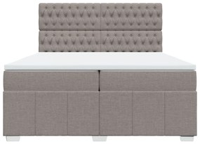 ΚΡΕΒΑΤΙ BOXSPRING ΜΕ ΣΤΡΩΜΑ TAUPE 200X200 ΕΚ. ΥΦΑΣΜΑΤΙΝΟ 3291786