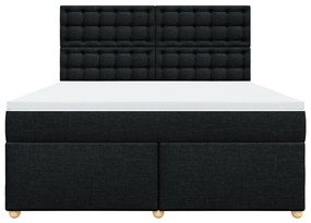 ΚΡΕΒΑΤΙ BOXSPRING ΜΕ ΣΤΡΩΜΑ ΜΑΥΡΟ 180X200 ΕΚ. ΥΦΑΣΜΑΤΙΝΟ 3291375