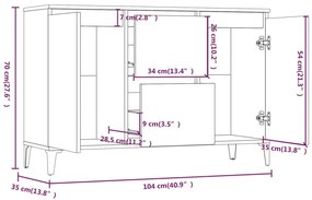 ΜΠΟΥΦΕΣ ΚΑΠΝΙΣΤΗ ΔΡΥΣ 104 X 35 X 70 ΕΚ. ΕΠΕΞΕΡΓΑΣΜΕΝΟ ΞΥΛΟ 815165