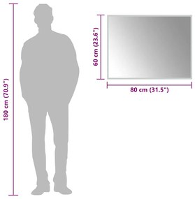 vidaXL Καθρέφτης Μπάνιου με LED 80x60 εκ.
