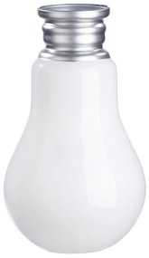 Βάζο ArteLibre Retro Λευκό/Ασημί Γυαλί 36cm-05160085