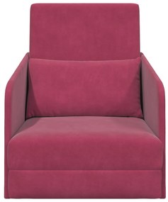 vidaXL Καθιστικό Κρεβάτι 2 σε 1 Μπορντό 65x80x83 εκ. Βελούδο