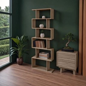 Βιβλιοθήκη Sezen σε oak απόχρωση 70x24x191,5 εκ. 70x24x191.5 εκ.