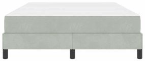 vidaXL Κρεβάτι box spring με στρώμα Ανοιχτό γκρι 140 x 200 cm Βελούδο
