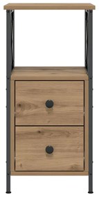vidaXL Κομοδίνο Artisan Oak 34x35,5x70 cm Κατασκευασμένο ξύλο