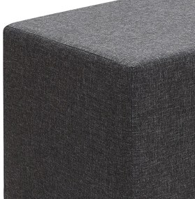 Σκαμπώ Linda Megapap υφασμάτινο χρώμα ανθρακί 40x40x40εκ.