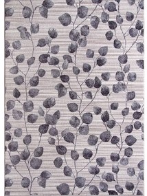 Χαλί "FAYNO" σε χρώμα μπεζ με γκρι φύλλα 200x250 700-01323