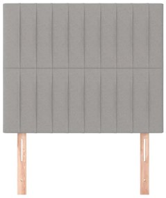vidaXL Κεφαλάρι Ανοιχτό Γκρι 100x5x118/128 εκ. Ύφασμα