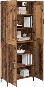 vidaXL Highboard 2 pcs Παλιό Ξύλο Επεξεργασμένο ξύλο