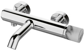Μπαταρία Μπανιέρας Joan Marmo 24603-425A-MB 31,2x20,7cm White-Chrome Karag Ατσάλι,Κεραμικό