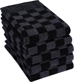 vidaXL Σετ Πετσετών 20 Τεμαχίων Μαύρο και Γκρι Βαμβακερές
