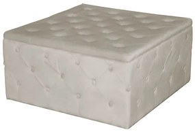 TIBOR Σκαμπό Αποθηκευτικό, Ύφασμα Velure Απόχρωση Cappuccino 80x80x41cm Ε7026,1