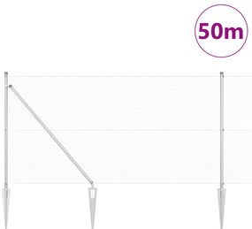 vidaXL Συρματόπλεγμα  με 13 Στήλες Βίδας 1x100 μ Γαλβανισμένος Χάλυβας